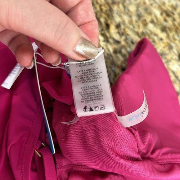 Bleu by Rod Beattie All About U Tankini Top In Dark Pink Size 12 - Picture 7 of 7